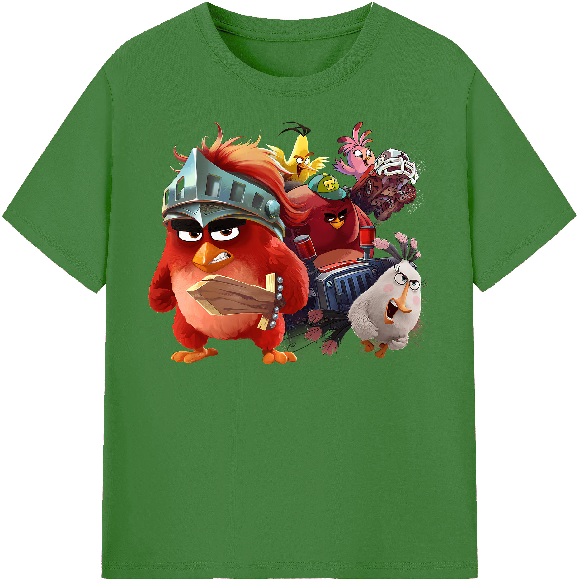 （画像用） Angry Birds アングリーバード レディースカジュアルプリントTシャツ（綿100％）